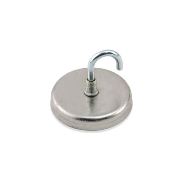 Master Magnetics Neodymium Magnetic Hook NA012500N - 40 Lbs. Pull Nickel - Chrome Plating - Pkg Qty 25